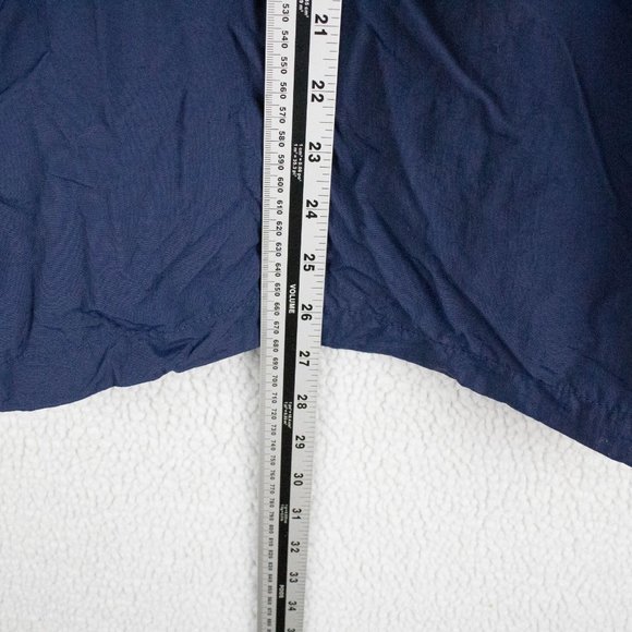 Levis Jacket Mens Medium Red Blue Oversized Half Zip Hooded Nylon Retro Striped - Picture 8 of 12